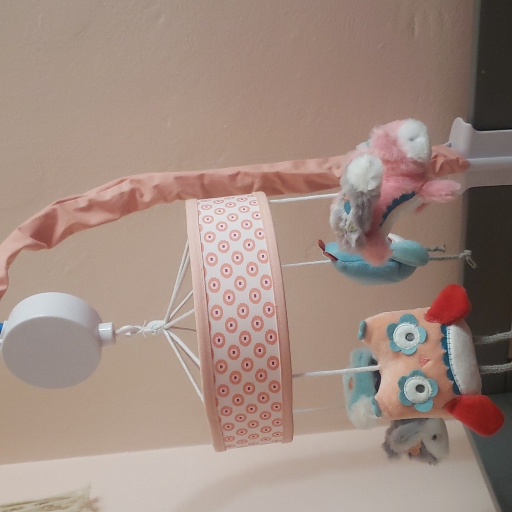 SOLD! Baby girl mobile with music.
